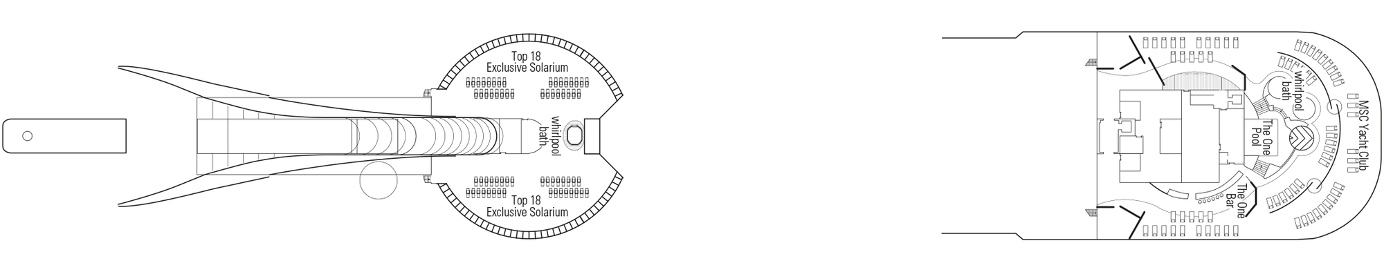 Deck 18 - Sun Deck plan